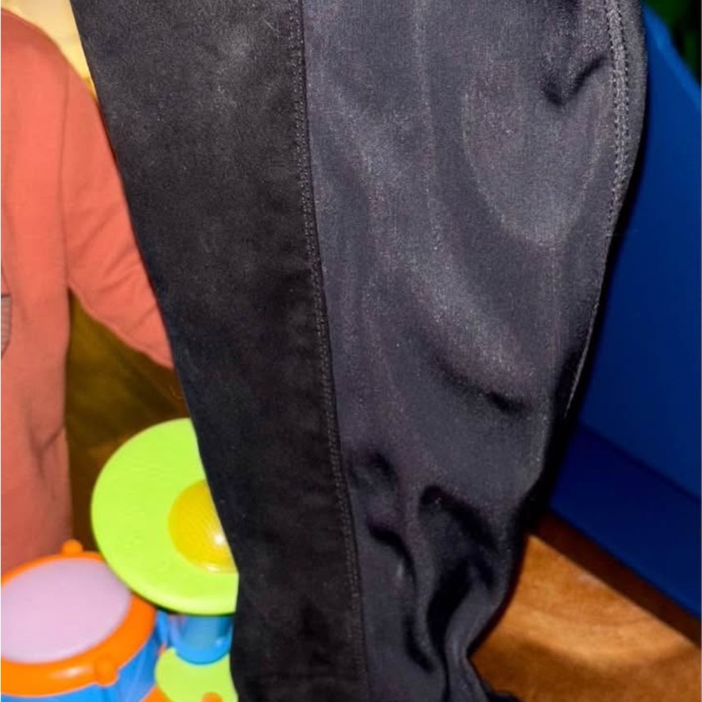 Vera Wang Elegant Black Suede Knee High Boots